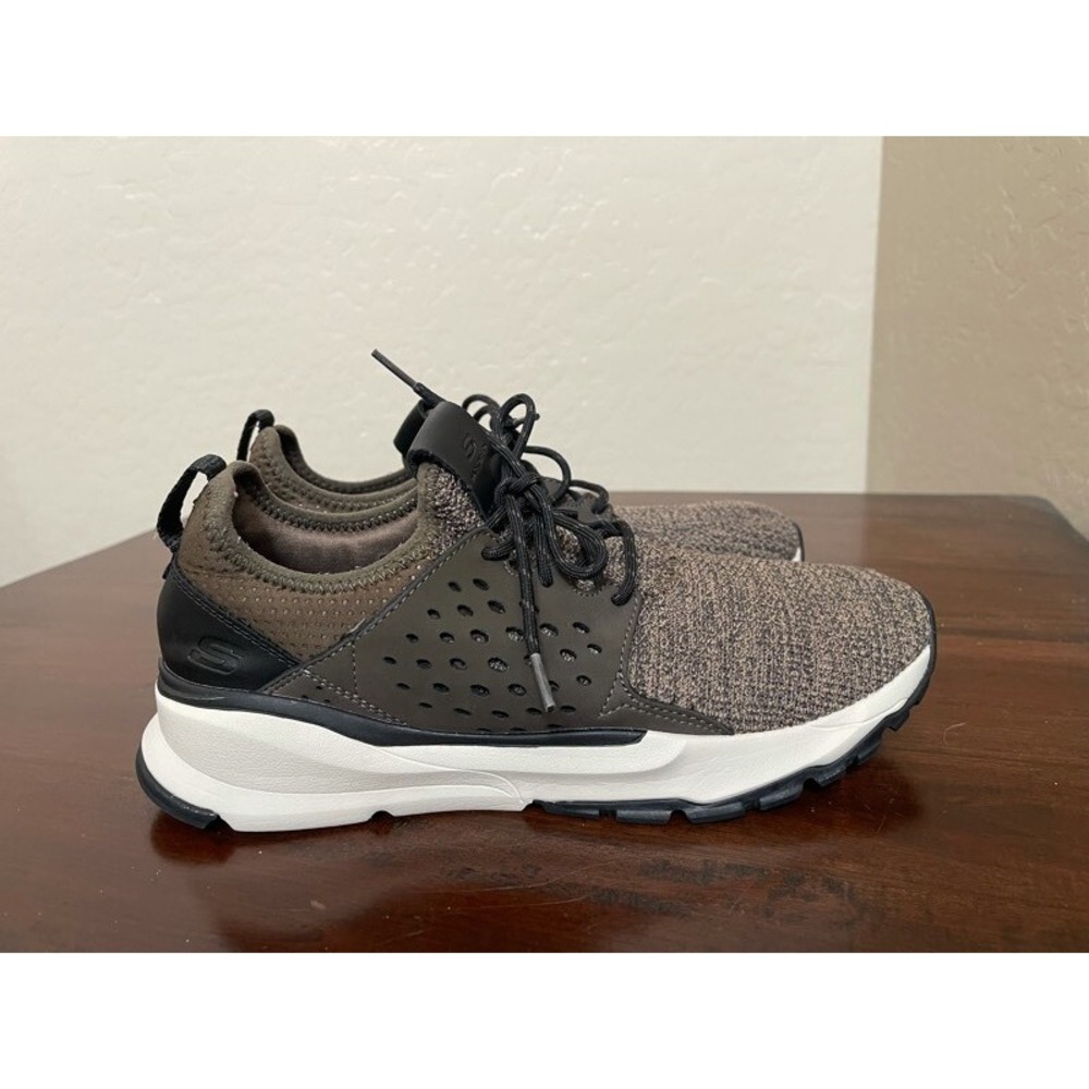 Skechers Mens Relven Trainers Shoes Gray 65659 Classic Fit Lace Up Low Top 8.5M